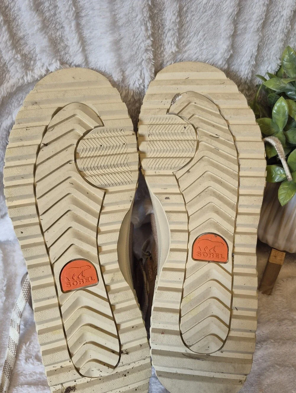 Sorel Ona Ave Alpine Lace-up Boots Faux Fur Lined Tan Waterproof Leather Sz 10.5